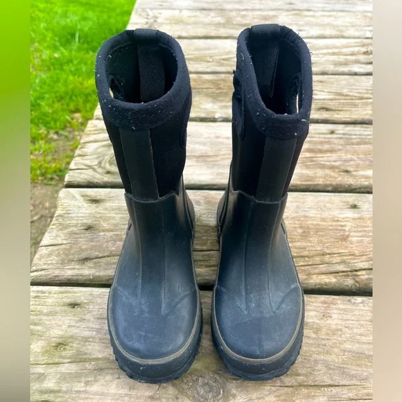 Kids Black Waterproof Neoprene Muck Boots Lincoln Outfitters Sz 10 Little Boys - Picture 1 of 10